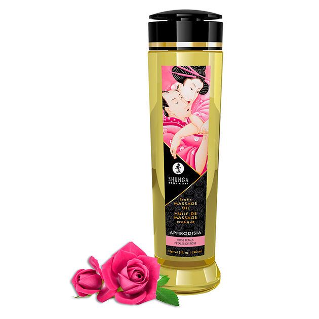 Aceite de Masaje Shunga pétalos de rosa